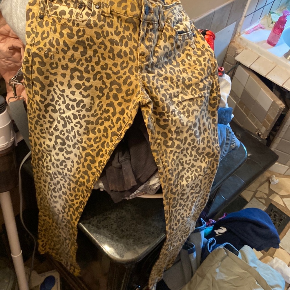 Like new jeans leopard